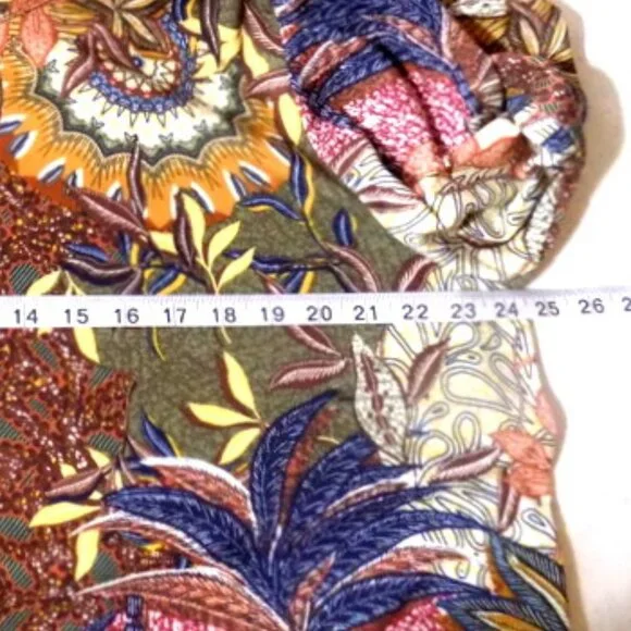 CJ Banks Women’s Multicolor Floral Print 3/4 Sleeve Top – Size: XL - Picture 9 of 10